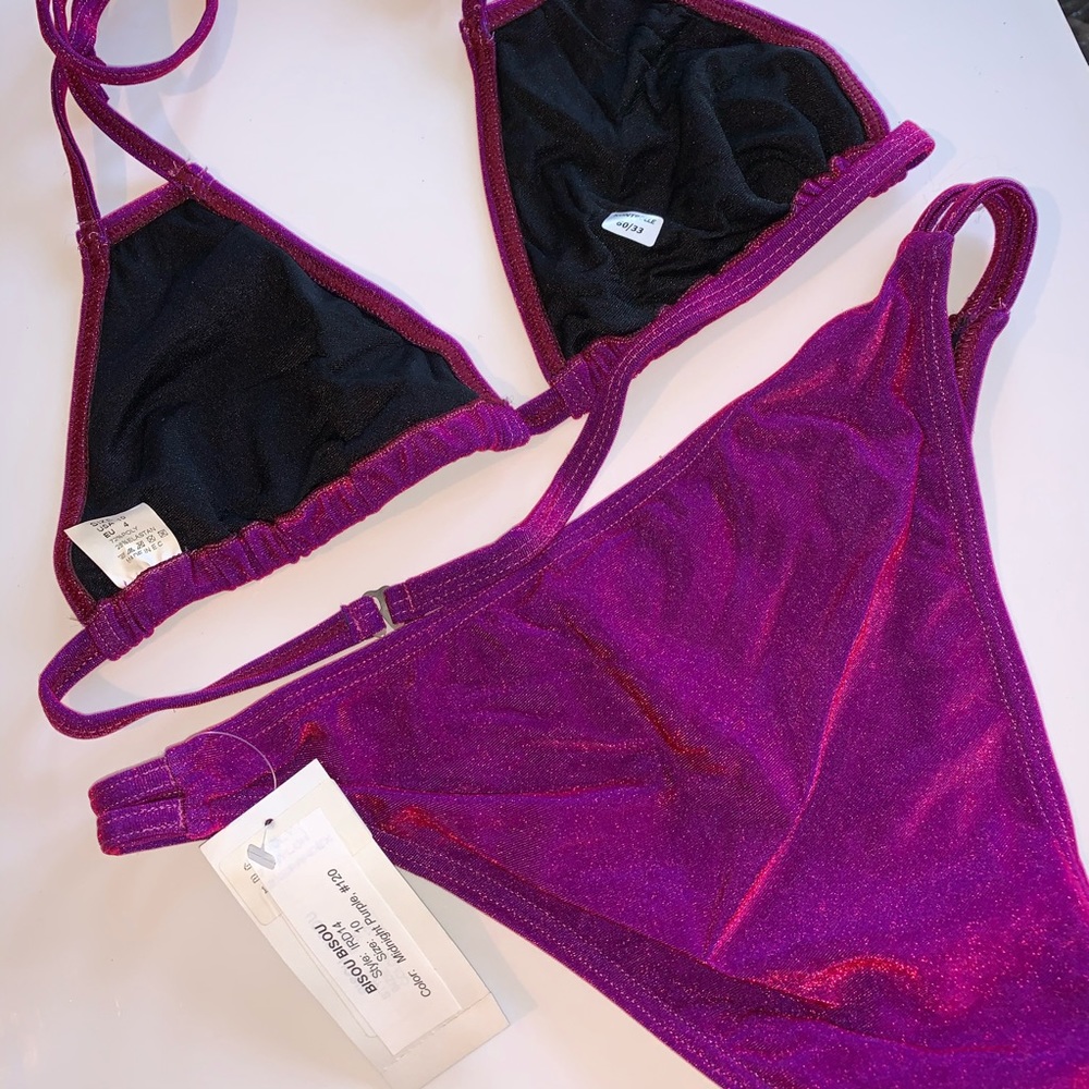NWT 90s BISOU BISOU SHIMMERY PURPLE - Picture 7 of 8